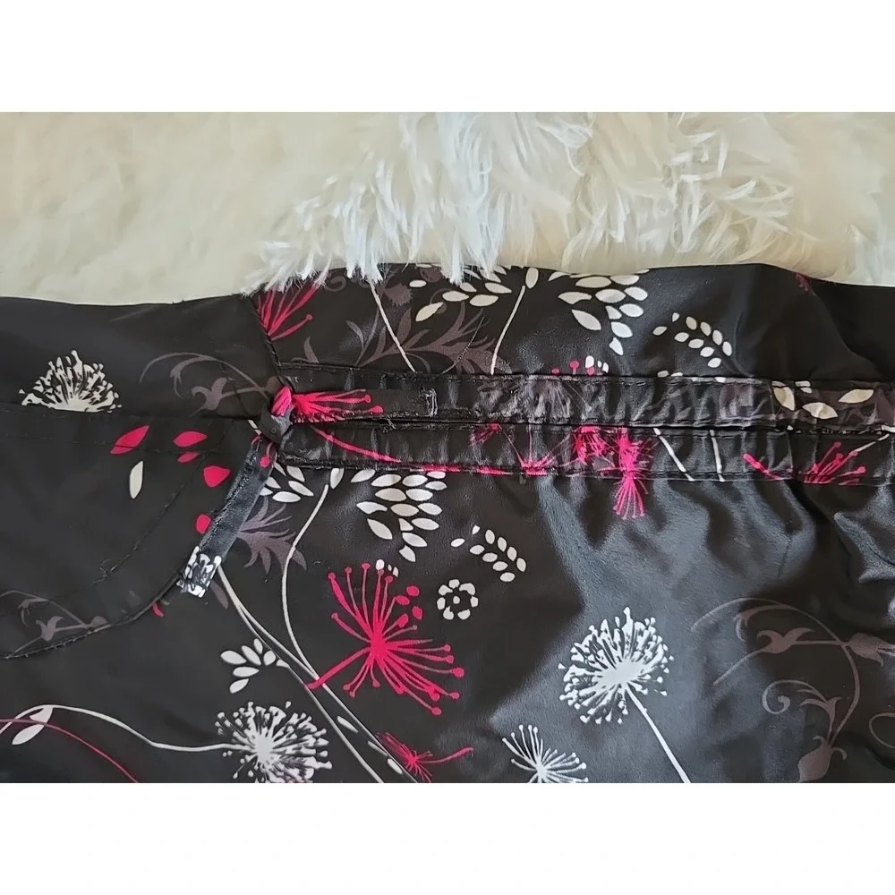 Zero Xposur‎ Girls Black Pink & White Dandelion Snow Bibs Ski Pants S 7/8